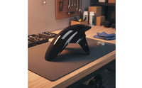 Glossy Black Motorcycle Front Mudguard Streamlined Mudguard with Mounting Bracket Direct Fit Front Mudguard Bracket Aftermarket