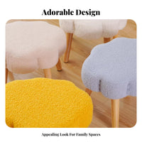 Upholstered Low Bench hardwood Wood Frame Small Stool firm-density Filling