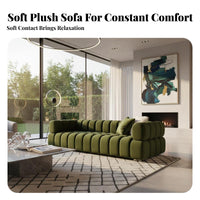 3-Seater Fabric Settee Minimalist Design Upholstered 3-Seater Couch Modern design Sofa for Apartment Dwellers, Guests, Villa, Small Spaces, Lounge Area