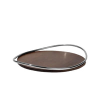 Oval Serving Tray with Handles Sculptural Serving Tray with Handles Decorative Tableware for Dining Table