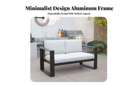 4 Pieces Weather-Resistant 4-Piece Seating collection Rustresistant Frame 4-Piece Seating Arrangement Low Maintenance Patio Set paddinged Seats for Families, Homeowners, Garden aficionados, Balcony, Sunroom, rearyard, waterside