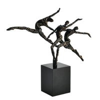 Dancer Sculpture with Marble Base Artistic Decorative Accent Luxury for Entryway