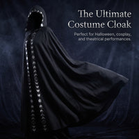 Hooded Cape Witch Cosplay Accessories, Halloween Cosplay Performance Cloak, Moon #variant:Kids 110-120cm