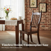 Solid Wood Construction Spindle Back Wooden Chair American Country Aesthetic Dining Room Furniture Upholstered Seat Option Kitchen Seating Stable and Sturdy for Restaurant Owners, Cafe Proprietors, Interior Decorators, Home Office