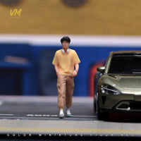 VM 1/64黄短袖插兜男生微缩人偶 微缩场景3D打印彩色手办摆件