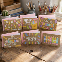 Teacher's Day Greeting Cards with Envelopes - 6-Card Set