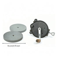 Hand-Cranked Grinder Metal Manual Grinding Machine with Wheels Precision