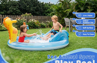 Kids Inflatable Swimming Pool with Slide for Outdoor Water Fun