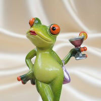 Frog Figurine with Handbag Adorable Frog Figurine Decorative for Desk