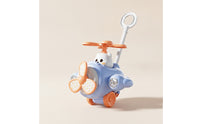 Airplane Toy with Push Handle Molded Airplane Stroller Push Along Toy Anti-Slip Smooth for Children, Indoor