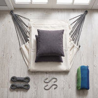 Thickened Hammock Chair with Cushion and Pillow for Indoor Outdoor Use
