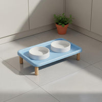 Raised Cat Food and Water Bowls Easy to Clean for Small Dogs