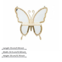 Wooden Craft Butterfly Flower Pot Holder Space Saving Home Decor Easy to Install