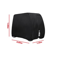 Waterproof Golf Vehicle Cover Silver-Coated Full Coverage Golf Vehicle Cover Black