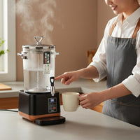 Automatic Steam Tea Brewer Fast Boiling Electric Tea Brewer Beverage Warmer Dispenser Boil-Dry Protection for Restaurant