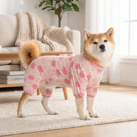 Four-Legged Rehabilitative Dog Suit for Large Breeds, Crew Neck Four-Legged Clothing, Anti-Licking Spring Summer Autumn Casual Outfit