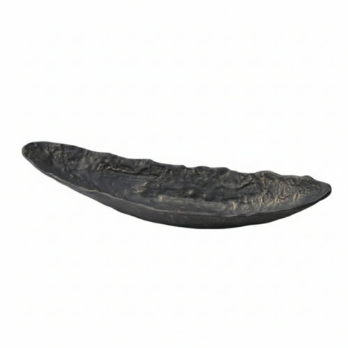 Sculptural Tray Silver Centerpiece Bowl Shallow for Dining Table, Living Room
