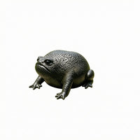 Resin Frog Statue Compact Shape Outdoor Decoration Weatherproof for Balcony