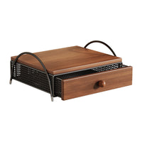 Coffee Machine Riser with Drawer - Desktop Storage Organizer for Coffee Beans, Large Capacity