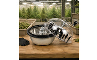 Manual Leaf Trimmer Non-Slip Base Harvesting Container Trimmer Domed Top