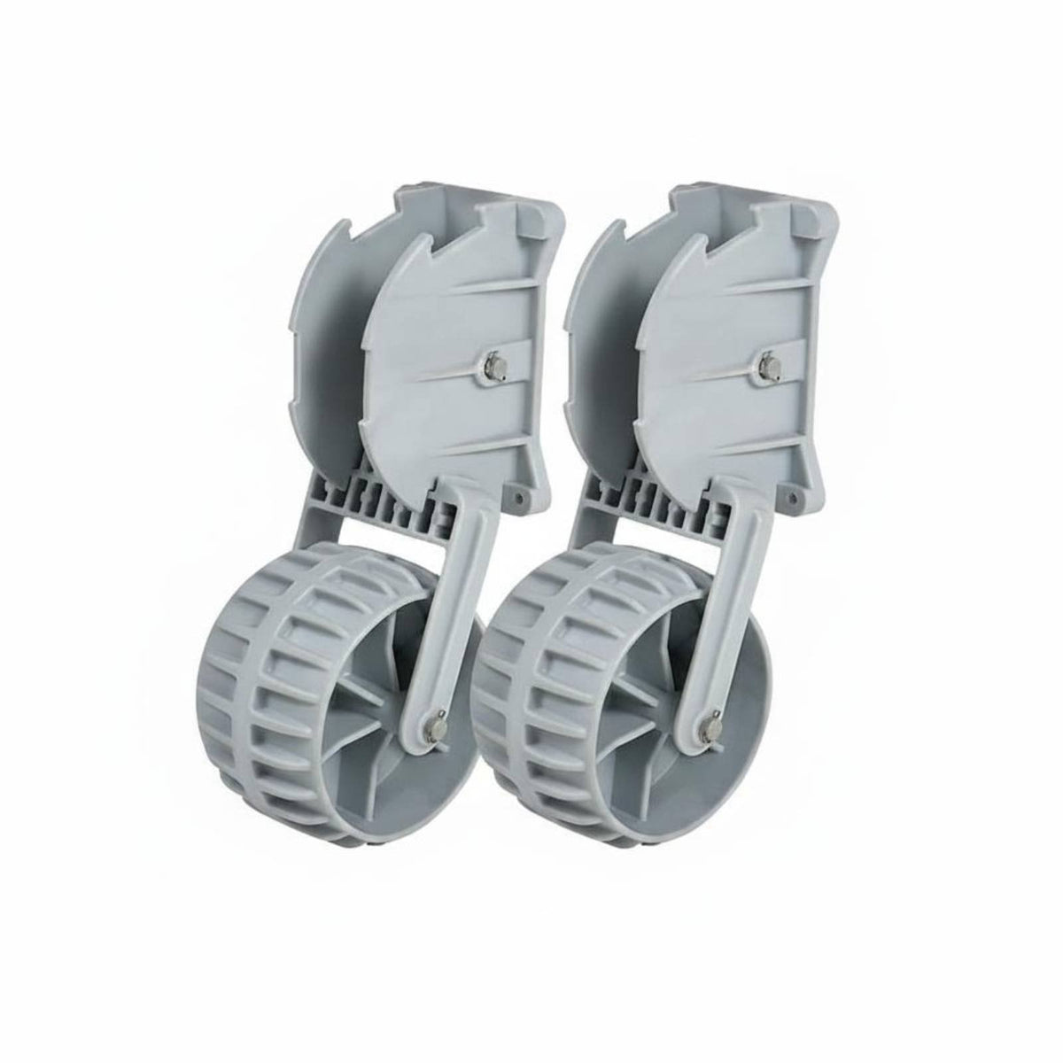 2 Pieces Inflatable Boat Positioning Wheels Fold up Crafted Boat Positioning Trolley Wheels Heavy Duty Marine Accessories for Marina