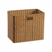 Woven Basket with Handles Imitation Rattan Design Household Storage for Students