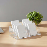 Acrylic Card Stand Tiered Organizer Space Saving for Desktop Collectors