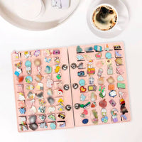 Felt Badge Storage Book Loose-Sheet Design Pin Collection Binder for Travel