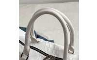 Detachable Shoulder Strap Crocodile Embossed Duffel Water-Resistant Crocodile Embossed Duffel Bag Zippered