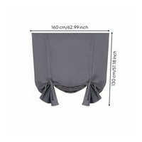 Tie-up Curtain Panel Solid Color Rod Pocket Curtain Simple Finish