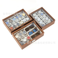 Walnut Wood Watch Storage Gift Box with Display Case