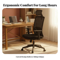 Ergonomic Mesh spinal Chair Thick Padded Seat Workplace Seating for Remote Workers