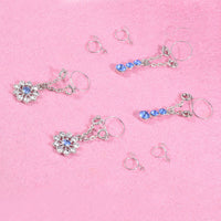 Water Drop Shaped Non-Piercing Nipple Rings Set for Women (Stainless Steel)