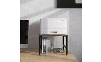Desktop Printer Shelf Sturdy Construction Desktop Printer Stand Anti-Slip Pads Desk Storage Riser for Study