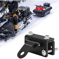 Universal Snowmobile Bumper Hitch - Adjustable Heavy-Duty Steel Sled Trailer Tow Hook Kit