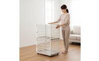 3 Tier Cat Cage Easy to Clean Multi Level Feline Enclosure Spacious Interior for Indoor
