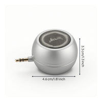 Speaker with 3.5 Mm Plug Mini Portable Phone Speaker Audio Device Compact Small for Travelers, Travel, Desk