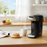 Single-Button-Button Operation Capsule Coffee Brewer Easy to Clean 2-in-1 Coffee Brewer Quick Brew Automatic Power Shut down for Home, Office, Dorm Room