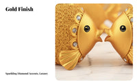 Housewarming Gift Feng Shui Aquatic Creature Statue Symbol of Success Golden Aquatic Creature Figurine Resin Material for New Homeowners