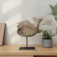Marine Creature Sculpture with Stand Textured Decorative Marine Creature