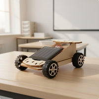 Wooden Solar Powered Car Great Gift Idea Wooden Assembly Toy for Classroom, Kids