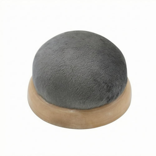 Sewing Needle Holder Round Pin Cushion Fabric Surface Wooden Base Sewing Tool for Making Crafts Pin Storage Creative Sewing Home Workspace
