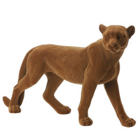 Creative Luxury Flocked Leopard Figurine for Desk, Entryway, TV Cabinet