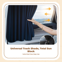 Car sun shade blocks sun, easy install.