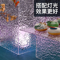 亚克力水波纹甜品台婚礼宴会摆台自助餐糕点茶歇冷餐点心台展示架