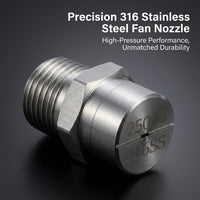 316 Stainless Steel Flat Tip, 1/4" Internal Thread, Pressure Washer Nozzle Replacement for Tough Cle - Image 2