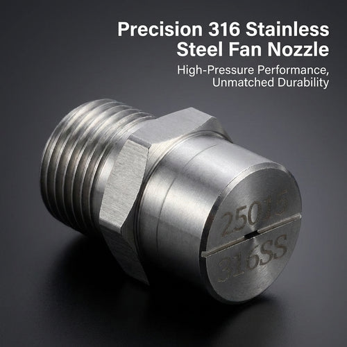 316 Stainless Steel Flat Tip, 1/4" Internal Thread, Pressure Washer Nozzle Replacement for Tough Cle - Image 2