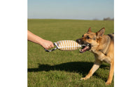 Heavy-Duty Dog Training Bite Toy Long-Lasting Jute Bite Pad Tough Jute Tug Toy Woven for Dogs, Young Dogs, Outdoor Play