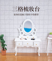 1:12 Dollhouse Vanity Table Model Accessory Miniature Furniture Bedroom Photo Prop