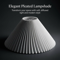 Pleated Lampshade, Light Shade, Detachable Pendant Lamp Cover, Table Lamp Shade, #variant:White
